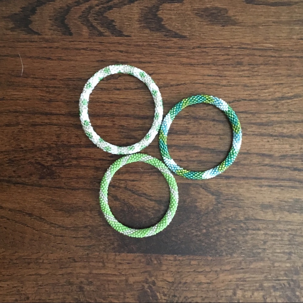 Beaded Green Bracelets